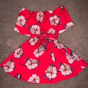 Off the shoulder mini dress. Never worn.